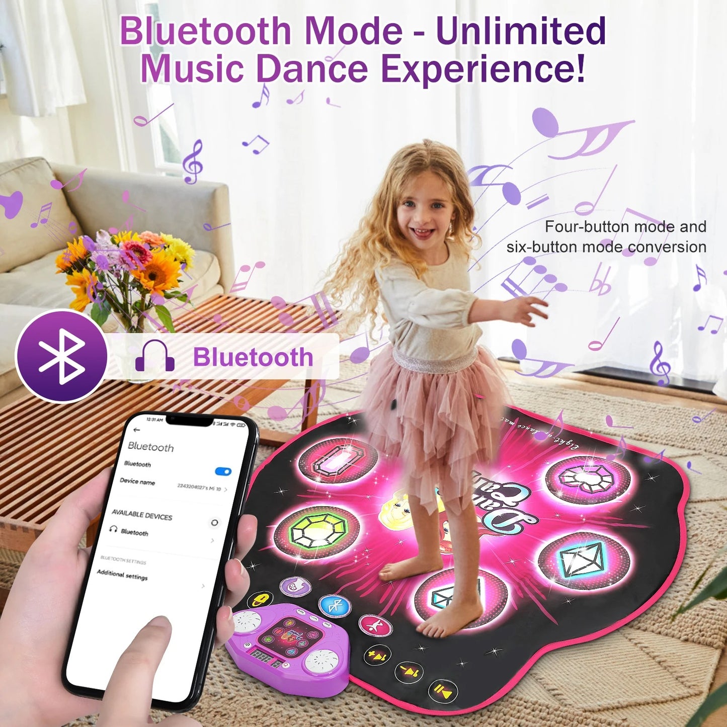 Indoor and Outdoor Dance Mat 27 Levels for Kids