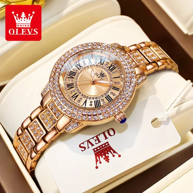 NELA OLEVS Diamond Dial Watch