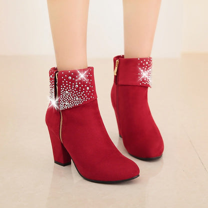 RubyGleam Ankle Boots
