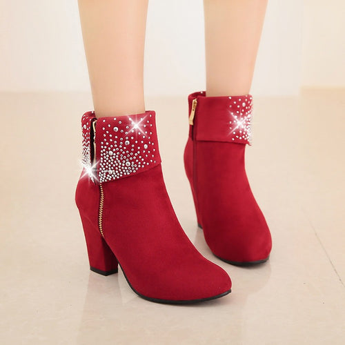 RubyGleam Ankle Boots