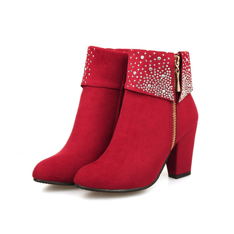 RubyGleam Ankle Boots