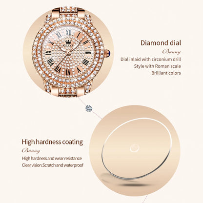 NELA OLEVS Diamond Dial Watch