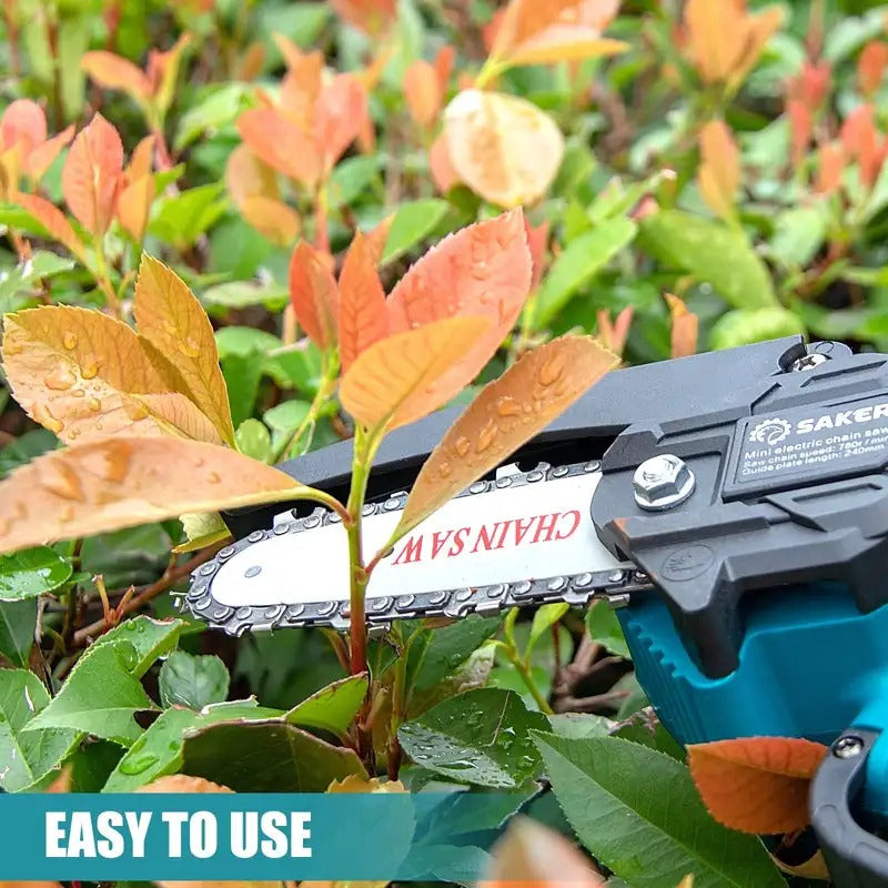 Portable Saker Mini Chainsaw 6 Inch, 2 batteries