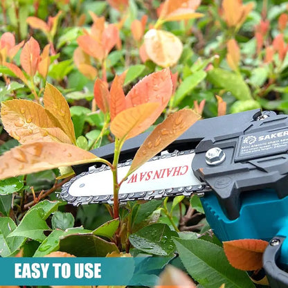 Portable Saker Mini Chainsaw 6 Inch, 2 batteries