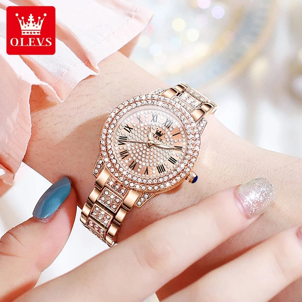 NELA OLEVS Diamond Dial Watch