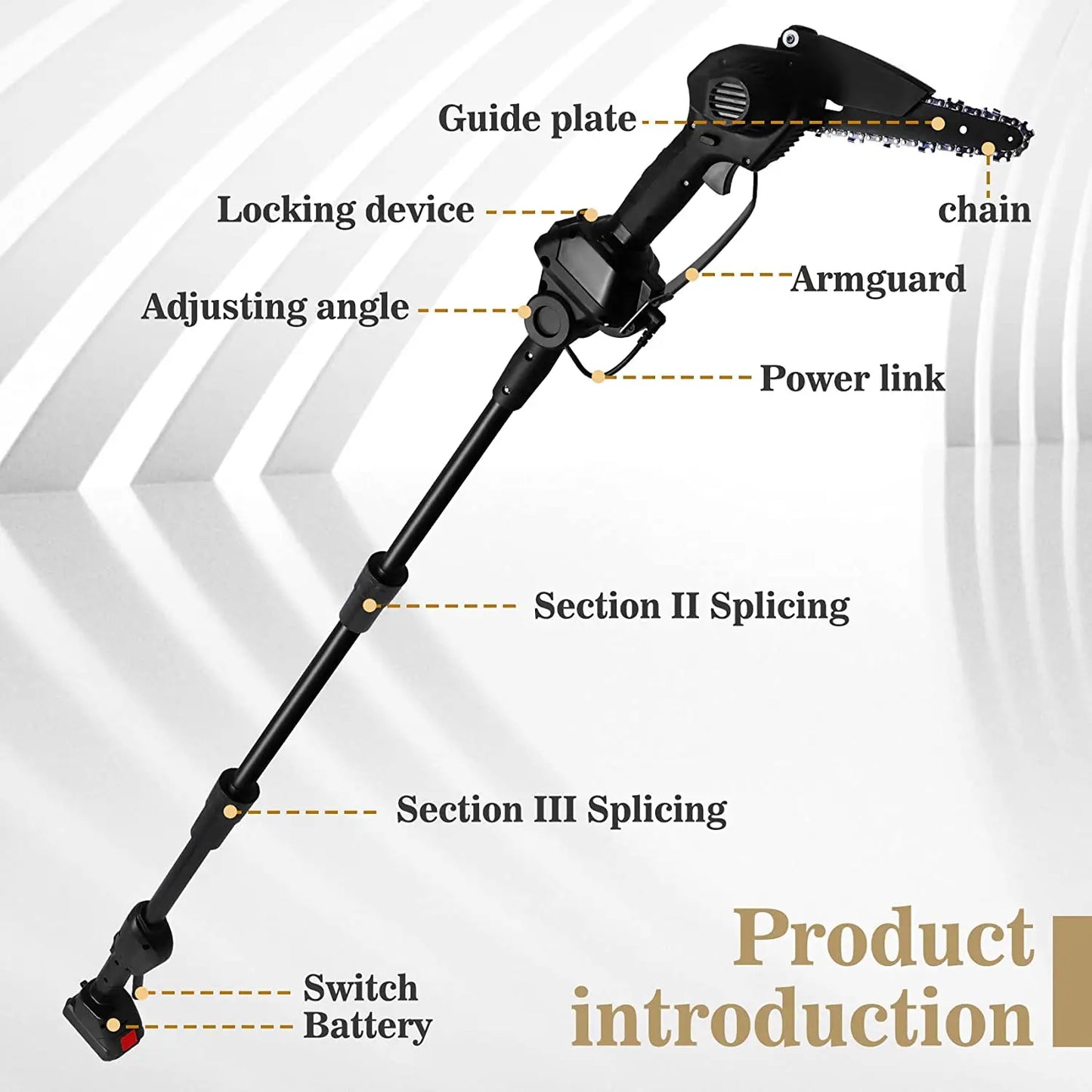 LONGROVER™ 6 INCH Cordless Chainsaw + Extension Pole