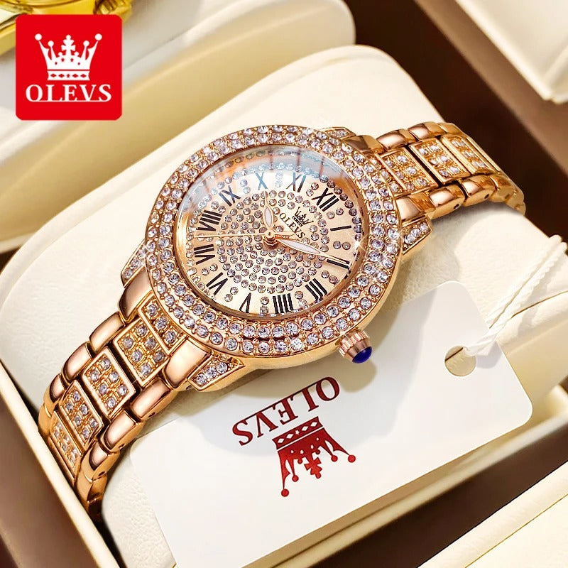NELA OLEVS Diamond Dial Watch